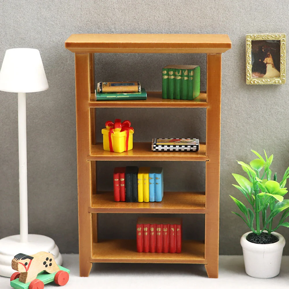 Boekenkast Simulatie Frame Mini Craft Boekenplank Miniatuur Decor Woonaccessoires