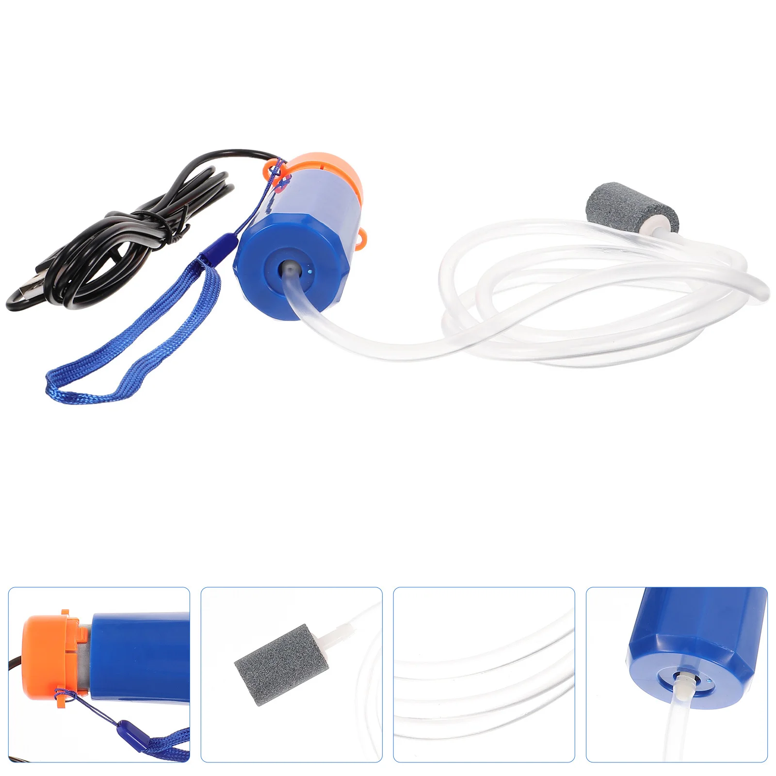 

Fish Tank Oxygen Pump USB Aerator Silent Bubbler for Living Room Bedroom Office Fish Tank Pump Oxygen Aerator Aquarium Bubbler