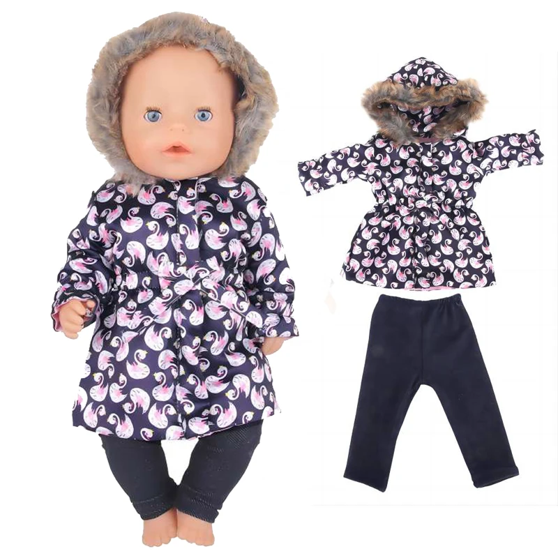 doll clothes 43cm Bebe doll spring green Coat for 18 Inch American Generation Girl Doll sport sweater