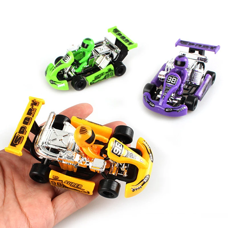 Creative Kids Mini Pull Back Racing Car Funny Kart Inertia Car Toys Children's Educational Toys Boys Birthday Holiday Party Gift