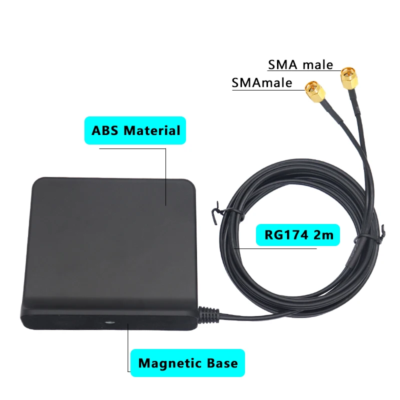 Dual Cable 2.4G 5.8G Dual-band High Gain 15dbi Omni WiFi Router Antenna Indoor Outdoor Long Distance Amplifier Aerial SMA TS9