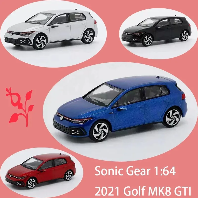 

Sonic Gear 1:64 2021 Golf MK8 GTI Alloy Car Model Ornament Souvenir Display Collection Hobby Gift