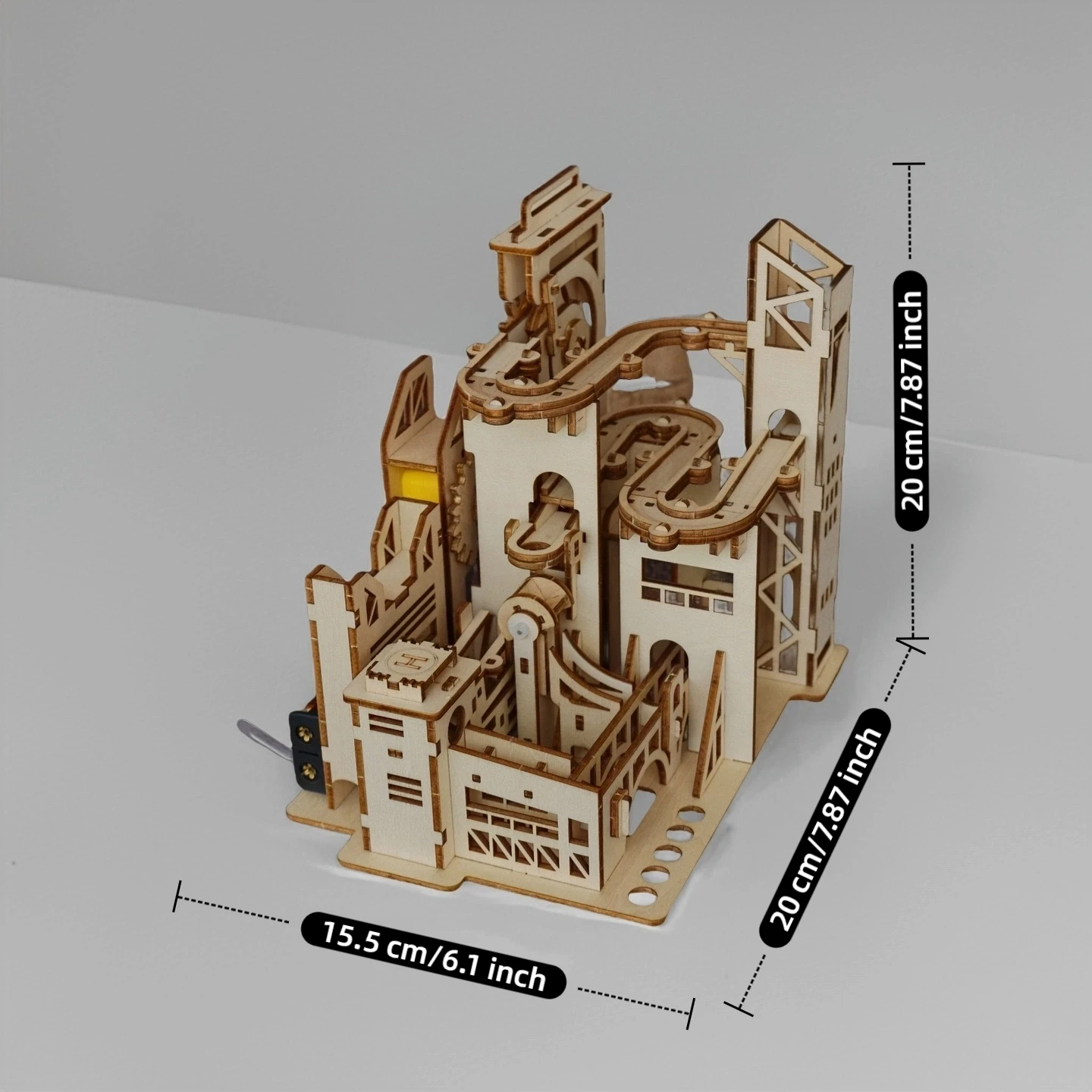 Pista meccanica puzzle in legno 3D, giocattolo di assemblaggio meccanico creativo, modello di struttura di trasmissione di simulazione, inter genitore-figlio