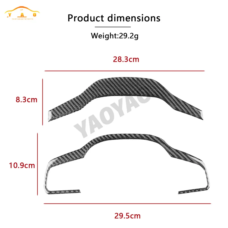 

Carbon Fiber Driver Wheel Button Frame Car Accessories Interior Decorative Cover Stickers Auto Trim For Jaguar F-TYPE 2013-2024