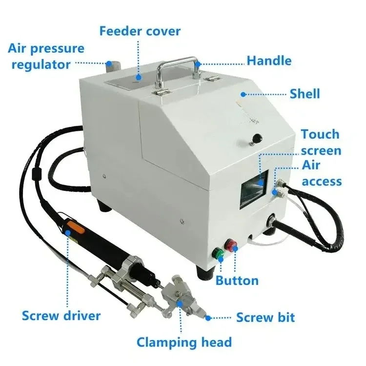 Electric Screwdriver with Feeder Screw Feeding Machine Auto Fastening Locking Machine Screw Assembly Machine Screwing Robot