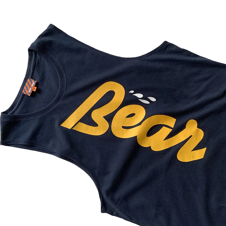 2022 Bear\'s Paw Tank Tops Gym Sleeveless Singlet Men\'s Plus Size Cotton Undershirt Fitness Muscle Vest Blue/White M L XL 2XL 3XL