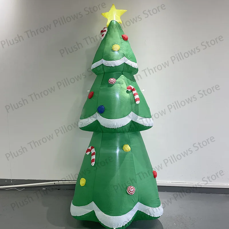 يوم عيد الميلاد نفخ سانتا ثلج نشاط ديكور فناء مع أضواء