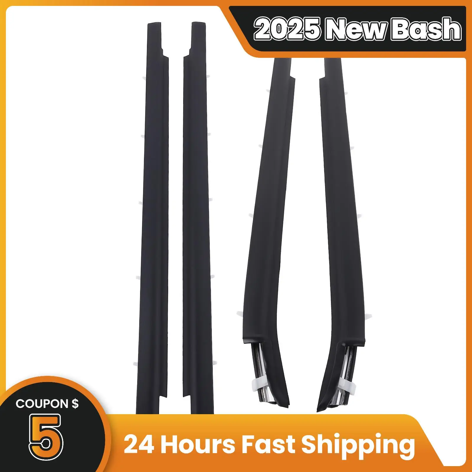 

4pcs Weatherstrip Outer Lower Window Kit for Toyota Tundra Double Cab 2000-2006