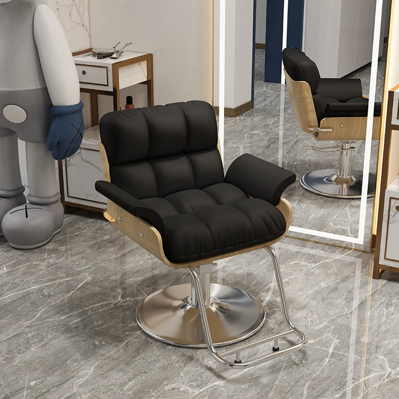 Barbiere Poltrone da barbiere moderne Nordico Semplice ergonomico Comfort Poltrone da barbiere Mobili da salone girevoli Silla De Barbería FYBC