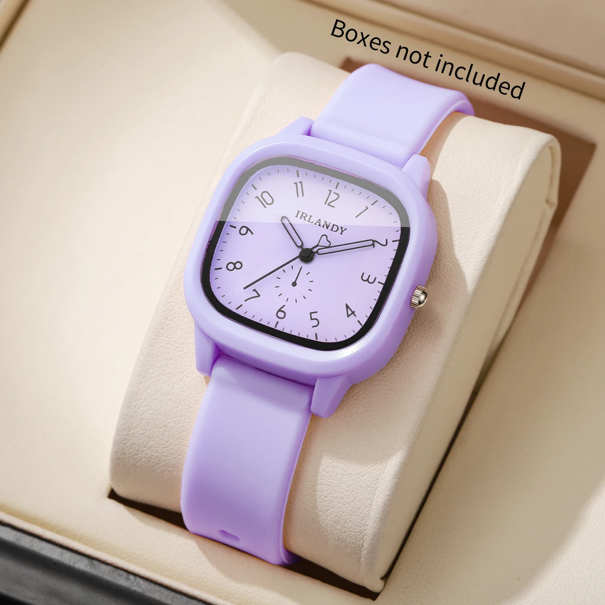 Fashion Women Quartz Watch Simple Square Arabic Dial Silicone Strap Ladies Wristwatches Reloj Mujer Girls Clock (Without Box)