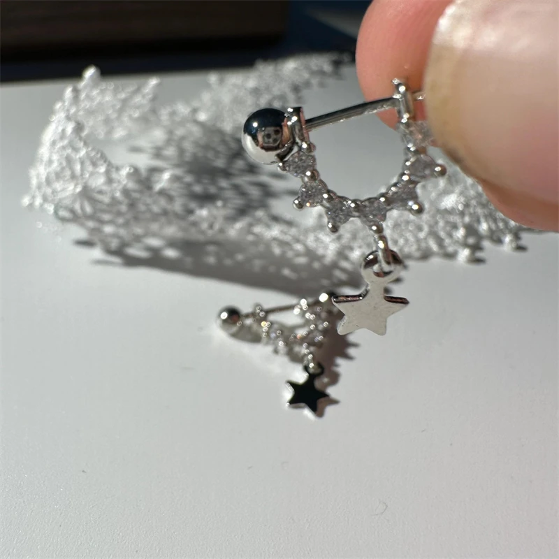 1 PCS Star Silver Color 316L Stainless Steel Ear Bone Nail for Women New Fashion Allergy Prevention Jewelry Gifts