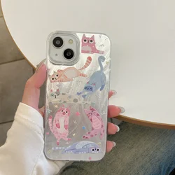 Kitten graphic Phone Case for Oppo Reno11 Reno12 Reno10 Reno8 Reno7 Reno6 Z F T Pro 4G 5G Feather Texture Back Cover