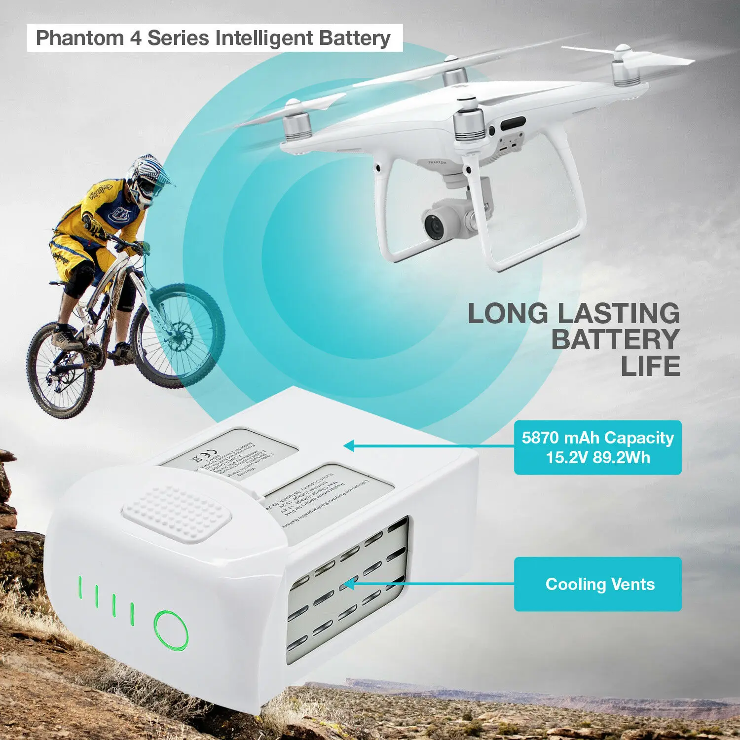 ل DJI فانتوم 4 المتقدمة 4Pro V2.0 RTK قدرة عالية ذكي بطارية الطيران 5870mAh جديد OEM DJI ملحقات طائرة بدون طيار