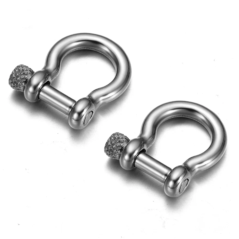 Stainless Steel Horseshoe Toggle Clasp DIY Leather Bracelet Connector Hooks for Jewelry Making Supplies Accessories