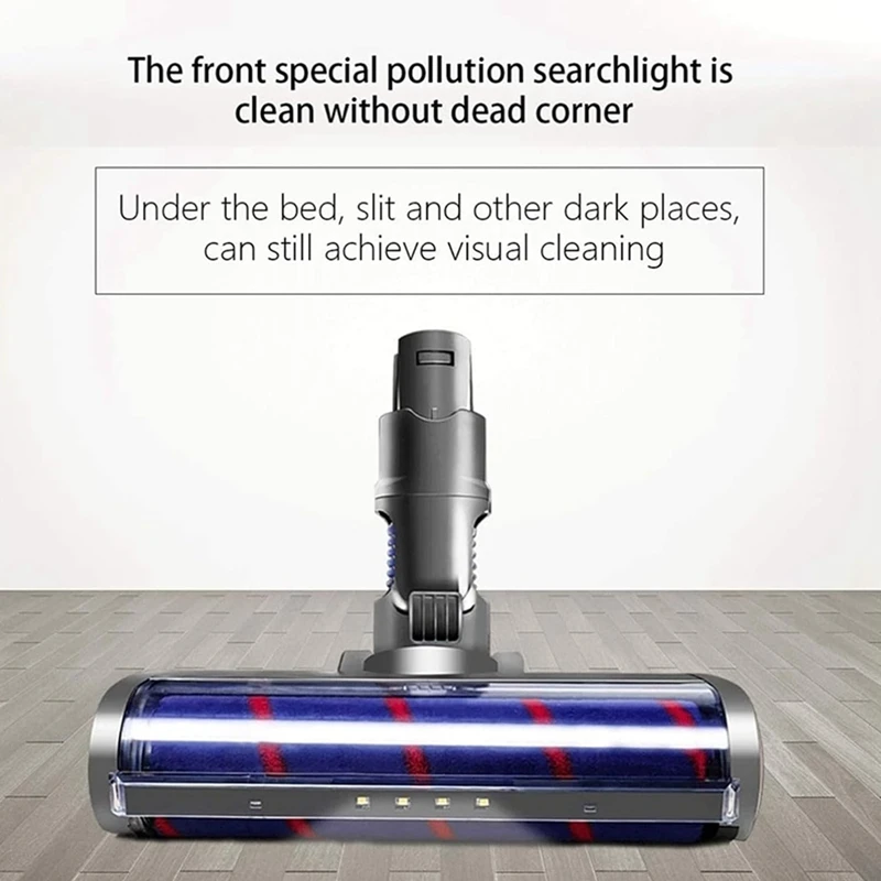 

For Dyson V6 DC58 DC59 DC62 DC72 Vacuums Attachment Soft Roller Brush Replacement With Dust Light For Hardwood Cleaner