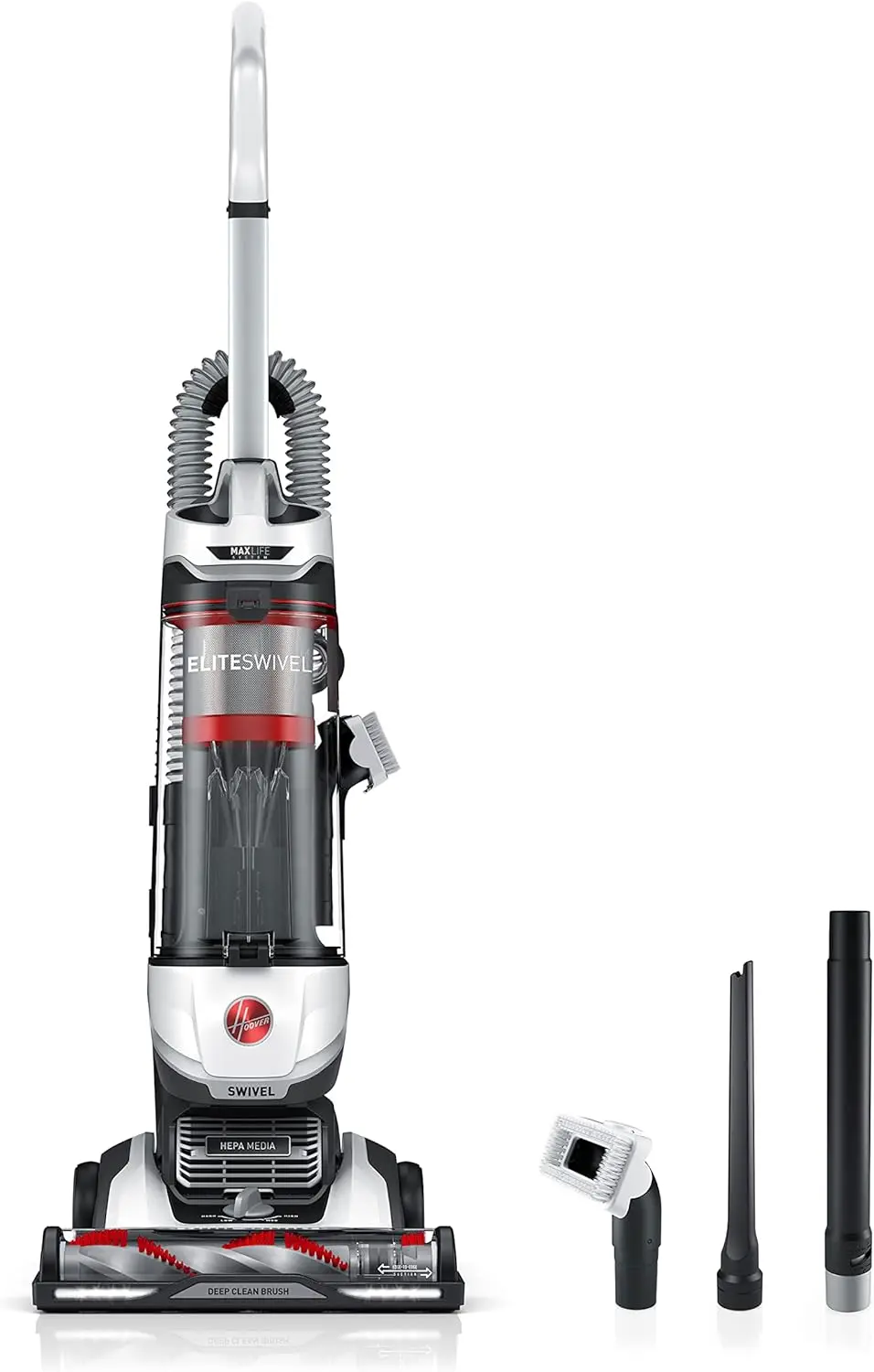 

Bagless Upright Vacuum Cleaner with HEPA Filtration, Swivel Steering, and Powerful Suction for Home Use