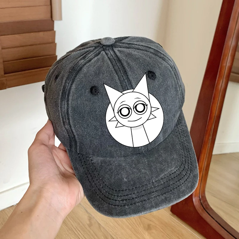 Sprunkis Men Women Hat Washed Denim Retro Sun Visor Adjustable Adult Baseball Cap Outdoor Sport Accessories Birthday Gifts