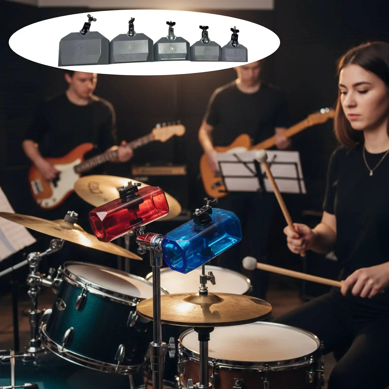 

Professional Percussion Block Jam Block Drum Accessories Set Plastic for Music Percussion and Drum Kits
