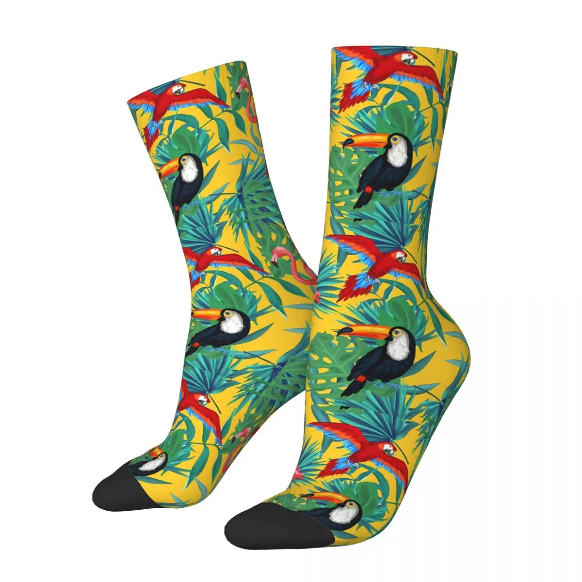 

Funny Happy Men's Socks Tropical Bird Retro Harajuku Animals Street Style Casual Crew Crazy Sock Gift Pattern Printed