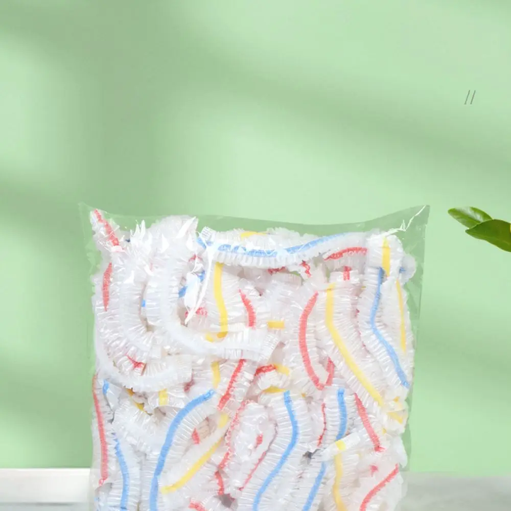 Elastic Food Storage Covers Disposable Bowl Lids Kitchen Fresh Keeping Wrap PE Plastic Bags Stretchable Seal For Fridge