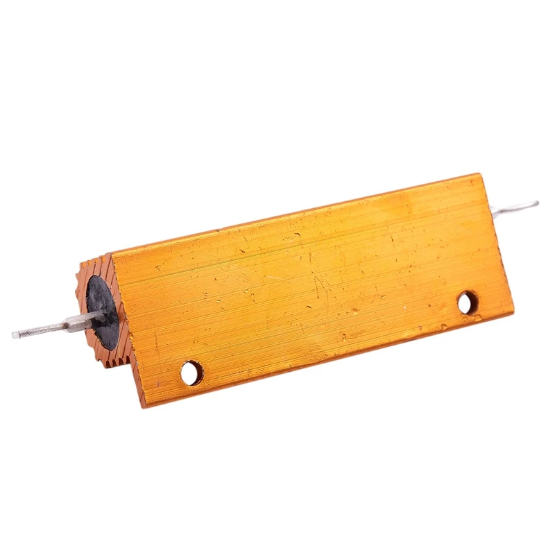 2X Gold Aluminum Clad Power Resistor Resistance 100W, 1 Ohm 1R