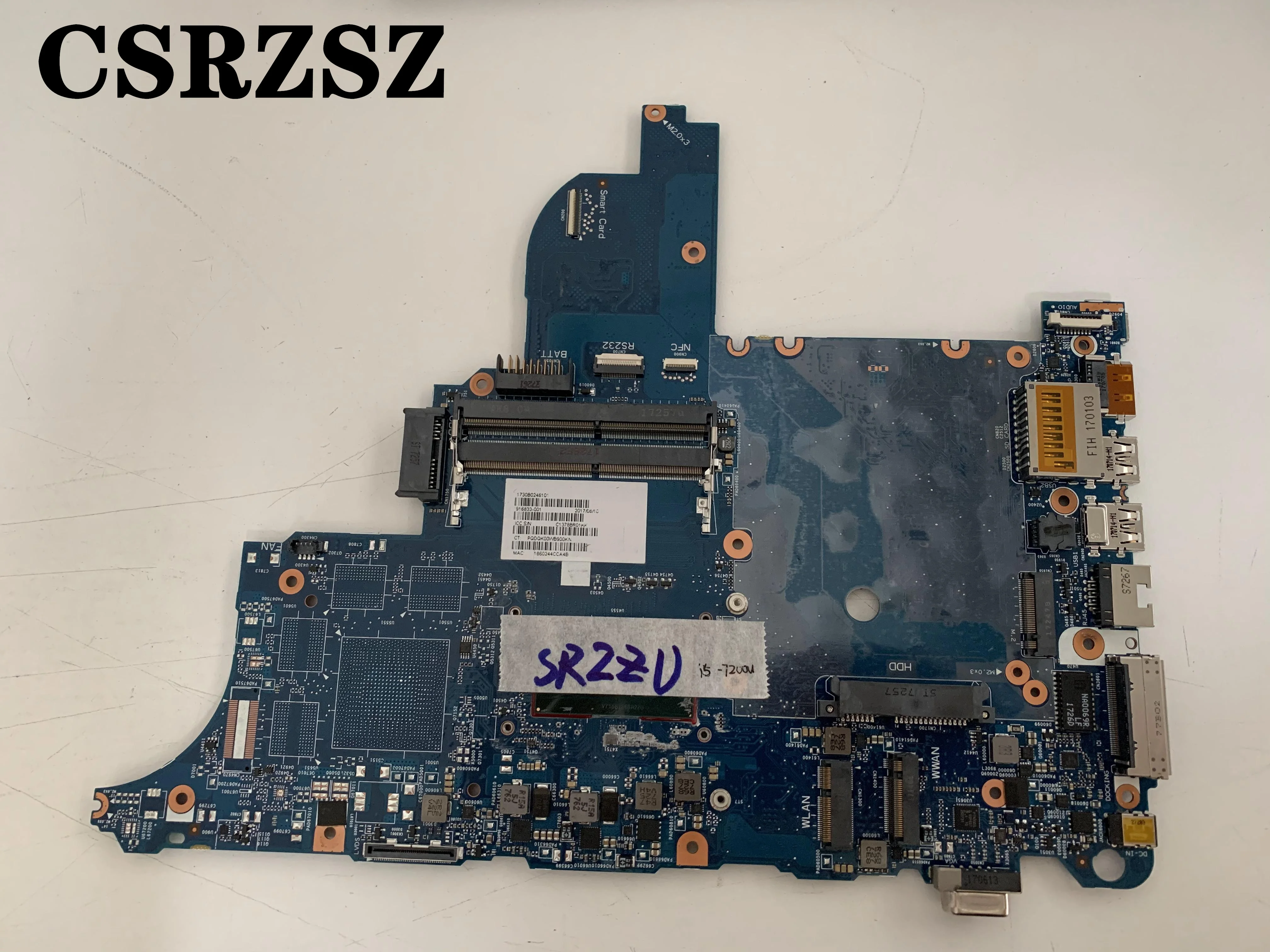 Csrzsz para hp Prpbook 650 g3 640 g3 Computador Portátil Placa-mãe com I57200u Cpu 916833001 6050a2860101 Totalmente Testar o Trabalho Bem