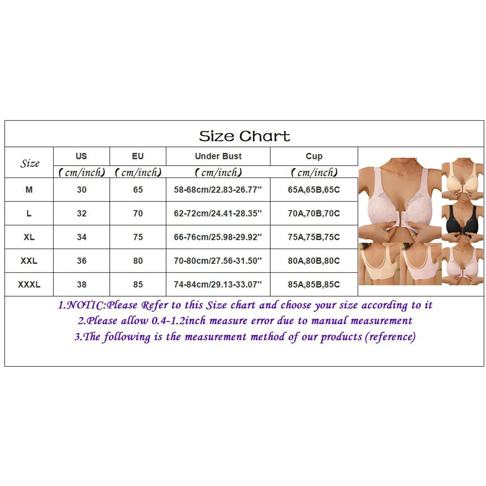 Sexy Push Up Bras Front Closure Solid Brassiere Wireless Bralette Breast Seamless Bras Plus Size M-3XL For Women Lace Underwear