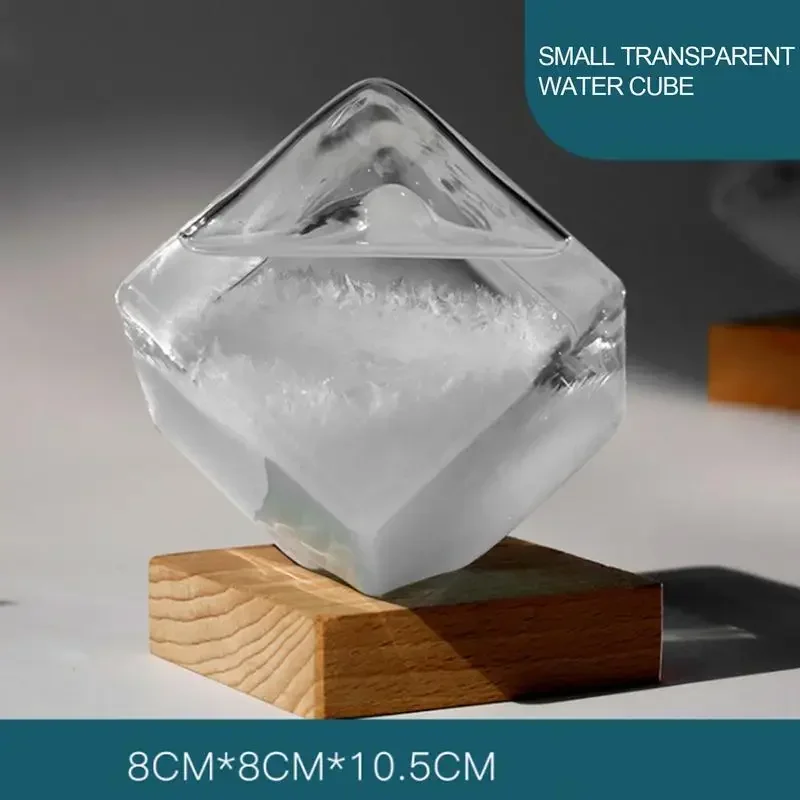 Weather Forecast Storm Glass Water Cube Barometer Desktop Transparent Crystal Bottle Birthday Gift Creative Table Decoration