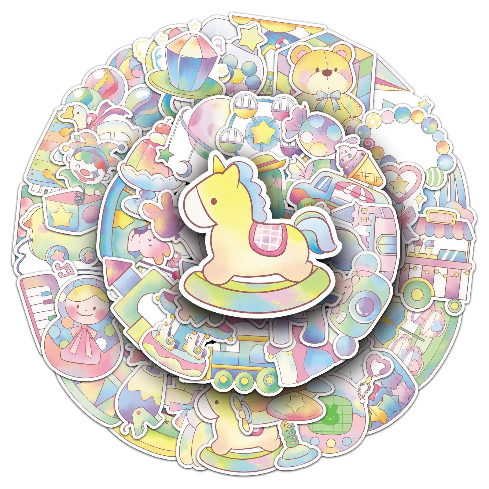 

10/50PCS The Childlike Heart Remains Graffiti Stickers Cute Colorful Cartoon Decal Notebook Phone Guitar Cup Skateboard Kid Toys