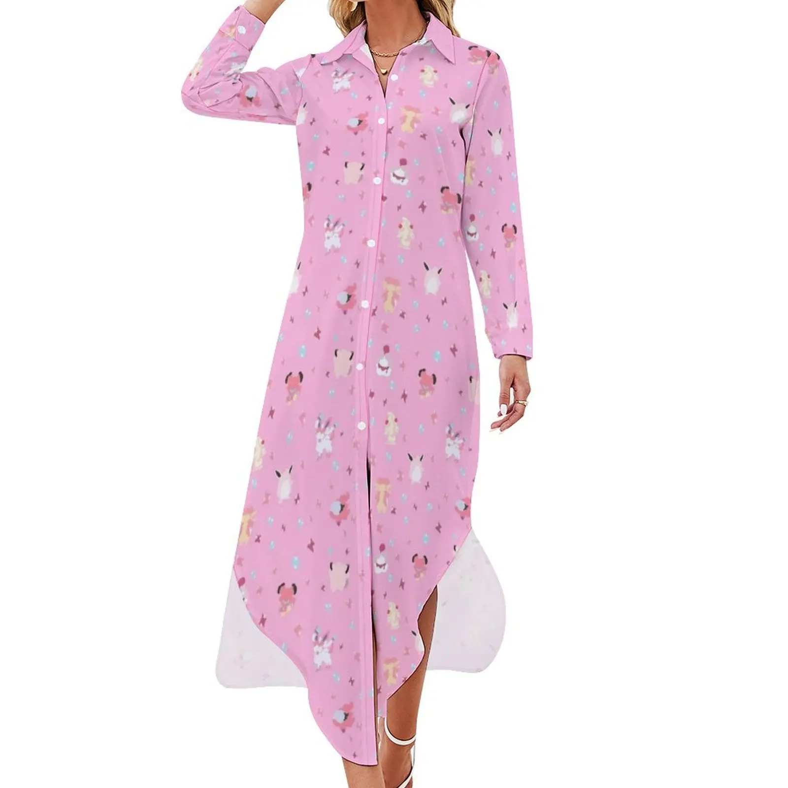 Fairy Buddies Long Sleeved Shirt Dress Beachwear elegant dresses plus sizes