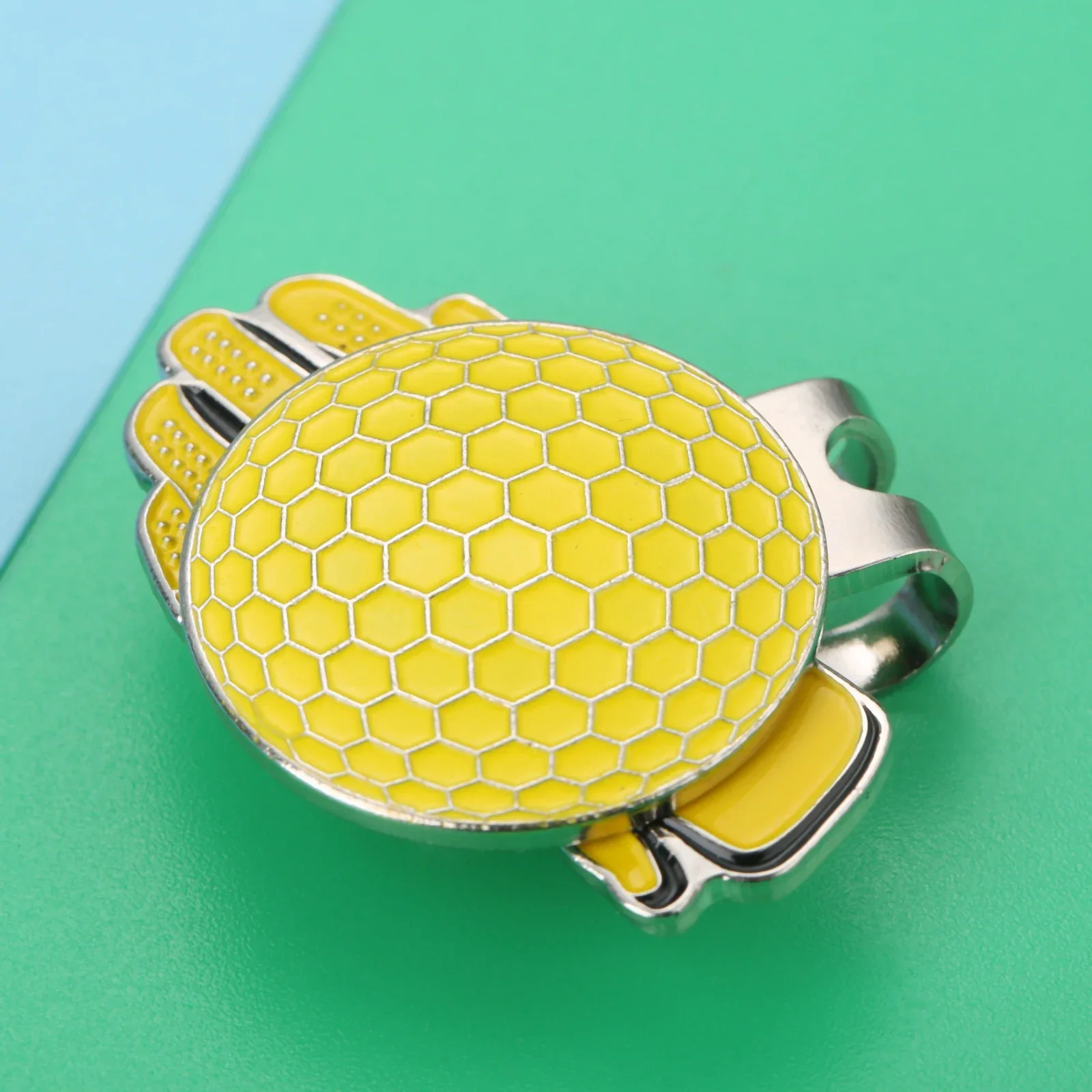 1PC Alloy Golf Ball Mark & Hat Visor Clip Magnetic Golf Ball Mark Glove Design Hat Decoration for Golfers Golf Training Aids
