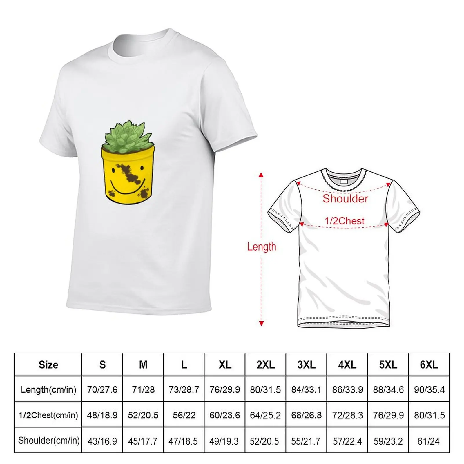 Succulent pot T-Shirt Street Style Casual Tee Shirt
