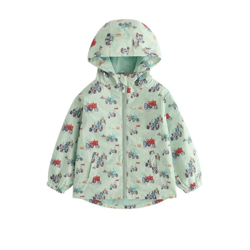 سترات للأولاد بغطاء للرأس للربيع والخريف للأطفال مقاومة للماء معطف كاجوال للمراهقين ملابس خارجية للمدرسة ملابس واقية للأطفال