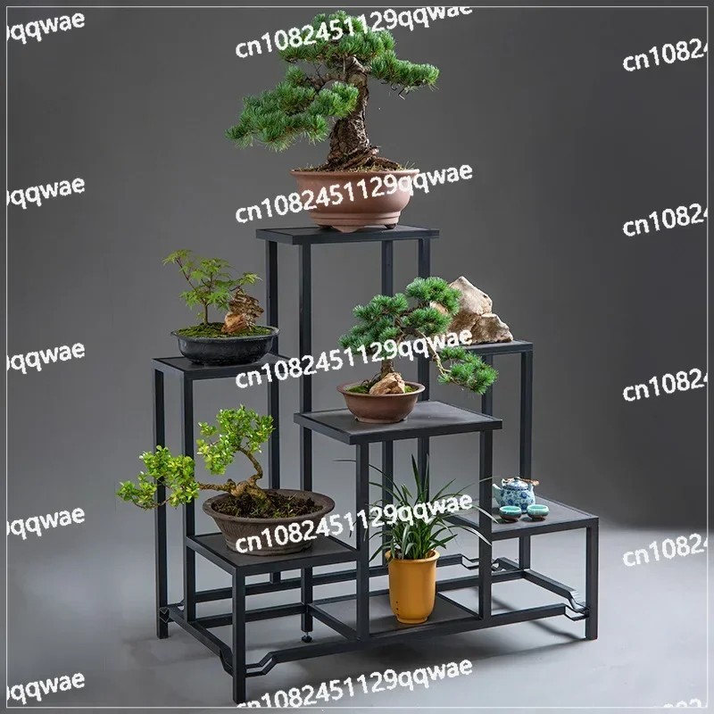 Aluminum alloy flower stand, several seven bonsai stands, multi-layer stand, creative multifunctional stand