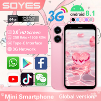 SOYES XS15 Mini Android Smartphone 3.0-inch 3G+Dual SIM 2GB+16GB Expandable 64GB TF Card Multi Color Fashion Choice