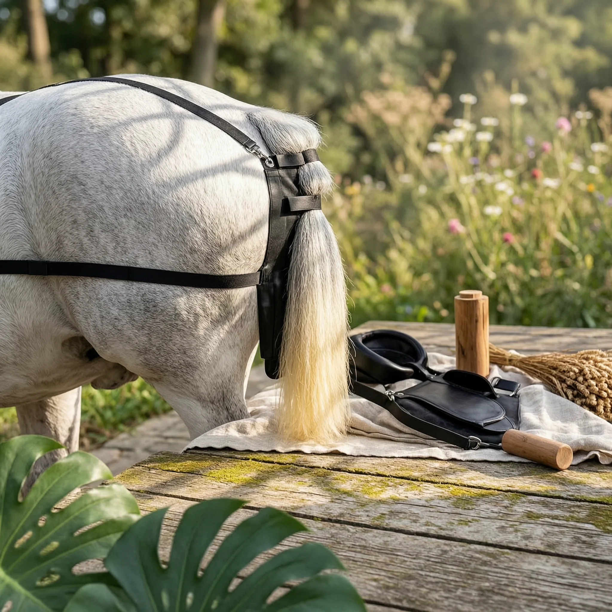 Horse Manure Bag Wear-Resistant Horse Manure Catcher Portable Heavy-Duty for Riders, Carriage Rides, Stables