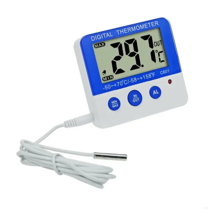 R1WA Refrigerator Freezer Thermometer Alarm Temperature Humidity Meter Thermometer