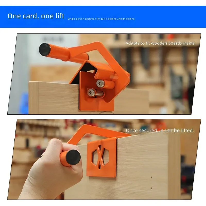 for Tile and Wood Board Lifting Plate Clamp Stainless Steel Adaptive Clamp for Door Window Installation Large Plate Handling