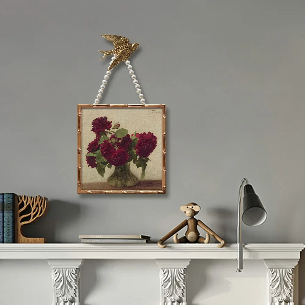 New Chinese style ancient flowers and birds, living room decorative painting, study, tea room, zen meticulous painting