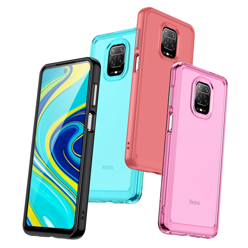 Candy Shockproof Silicone Bumper Phone Case For Redmi Note 9 Pro 4G/Note 9 Pro Max/Note 9S/Note 10 Lite/Poco M2 Pro