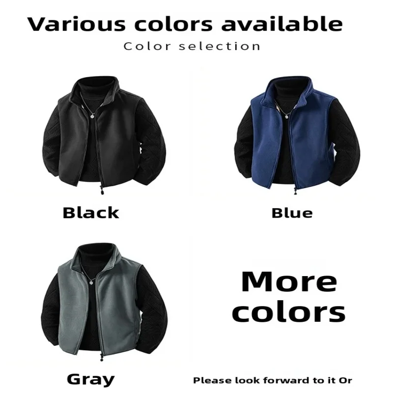 سترة بسيطة بياقة واقفة كاجوال وعصرية بلون سادة سترة مبطنة بالقطن دافئة للخريف والشتاء في الهواء الطلق سترة قطنية #1