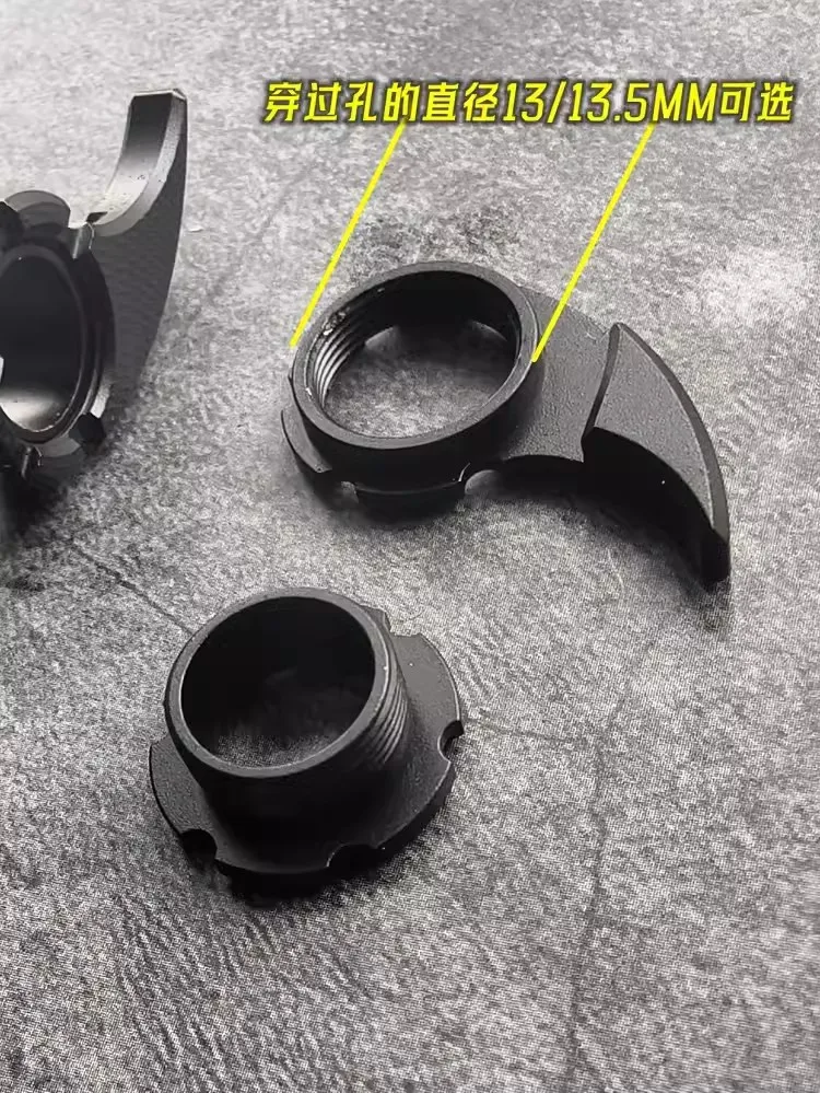 Imagem -04 - Peça de Liga de Alumínio Preto Tusk Fivela de Liberação Rápida de Abertura Rápida para Facas Dobráveis Spyderco e Outras Lâminas de Furo Redondo 1