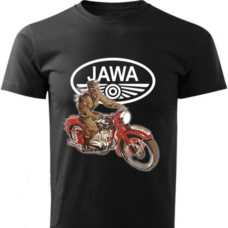 Vintage Motorcycle T Shirt Humor Funny Jawa Men Graphic Tshirts Women Male Harajuku Hip-hop Style Streetwear Camisetas Tops Tee