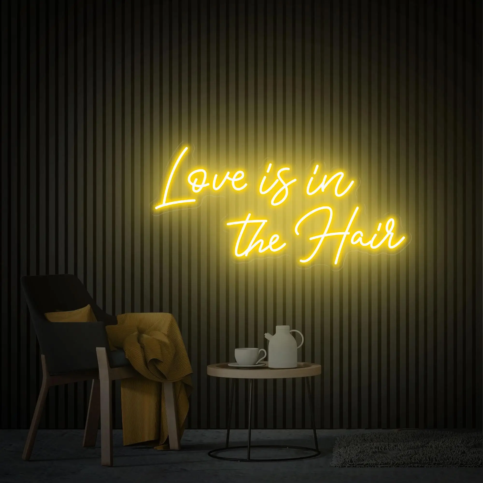 Love is in the Hair Neon Sign Hair Salon Wall Decor Hotel Business Shop Custom Sign Hair Beauty Room Aesthetic Wall Decor