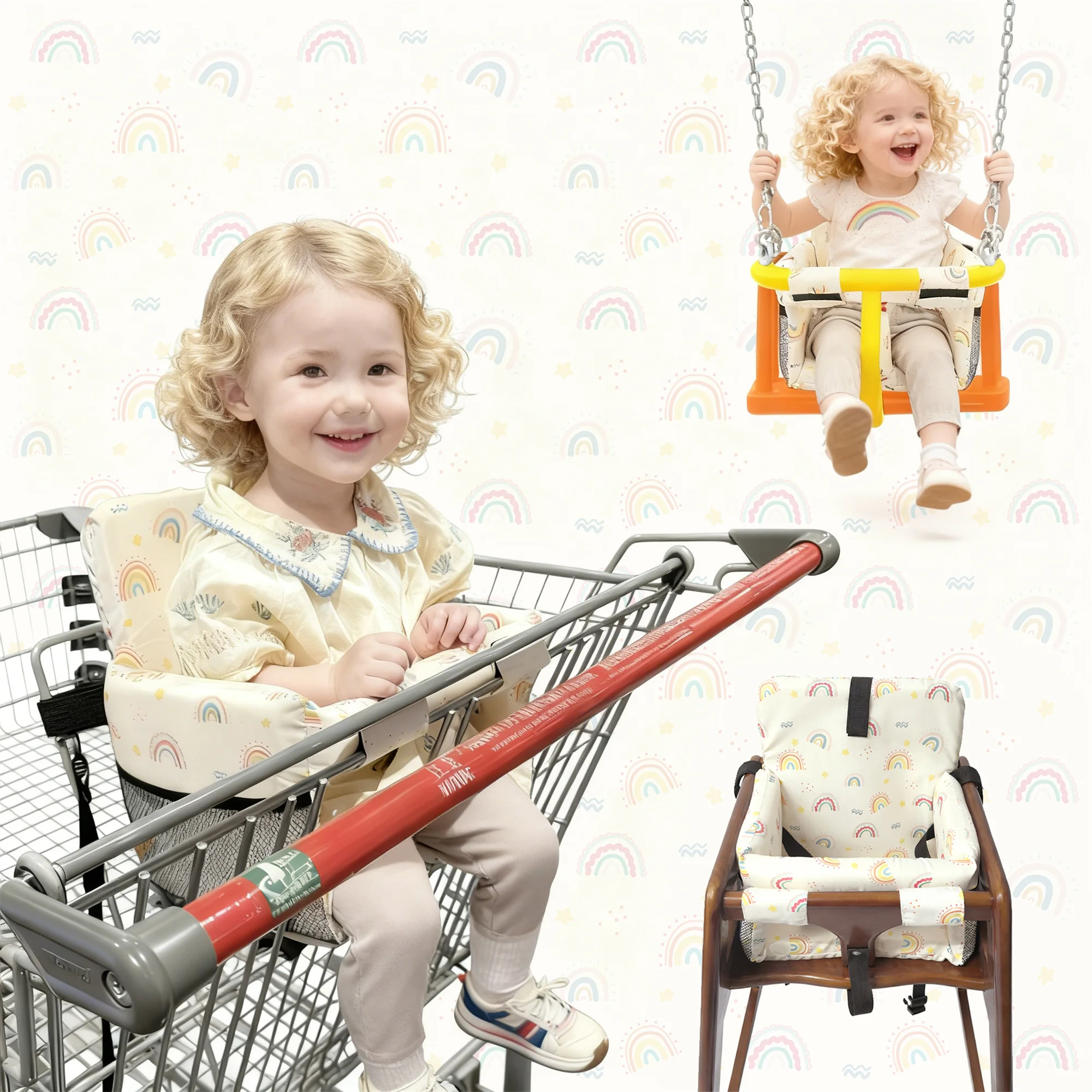Shopping Cart Cover for Baby, High Chair Cover, Baby Seat Insert, Cart Seat Cover for Baby, Shopping Cart Seat