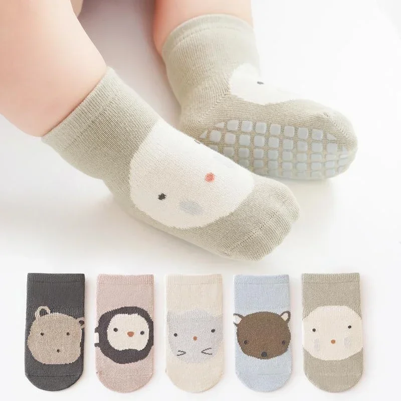 Autumn Winter Cotton Sock Baby Boys Girls Anti-Slip Floor Socks Infant Kids Shoes Children School Sports Mid Calf Long Socks