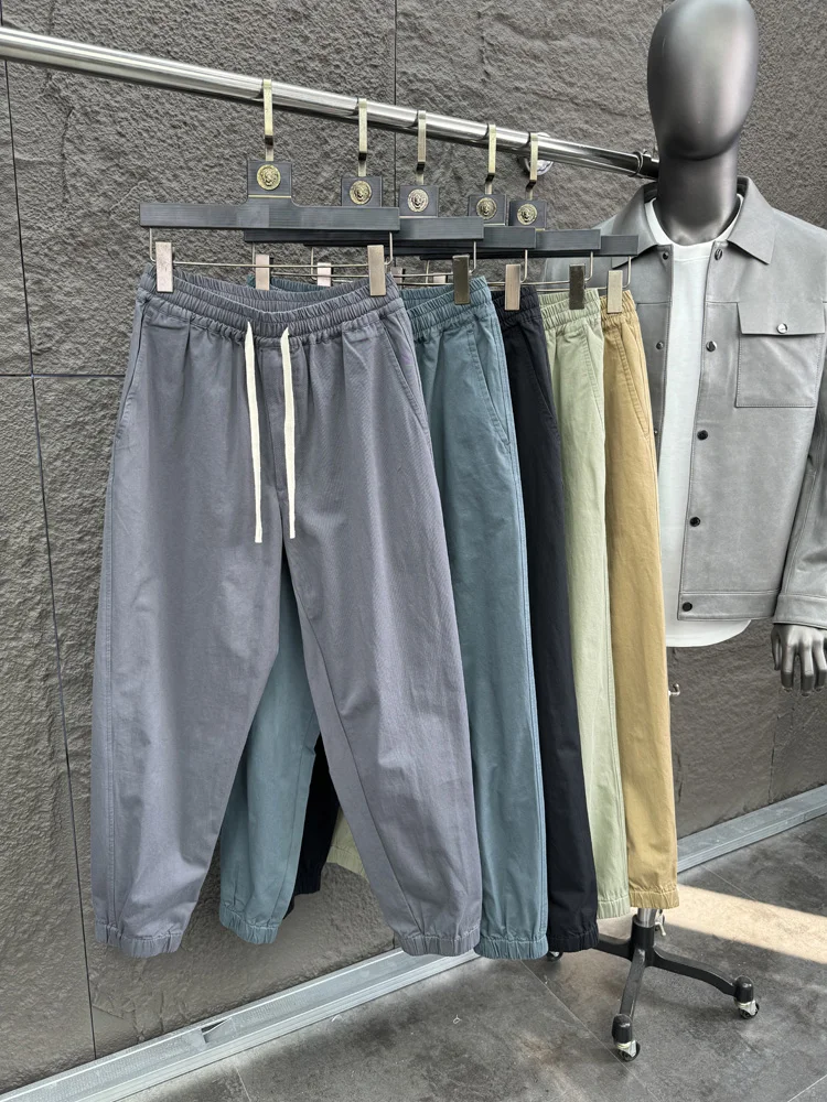 

Svip Роскошные удобные хлопковые мужские повседневные брюки осень Faion однотонные эластичные широкие брюки с манжетами прямого кроя