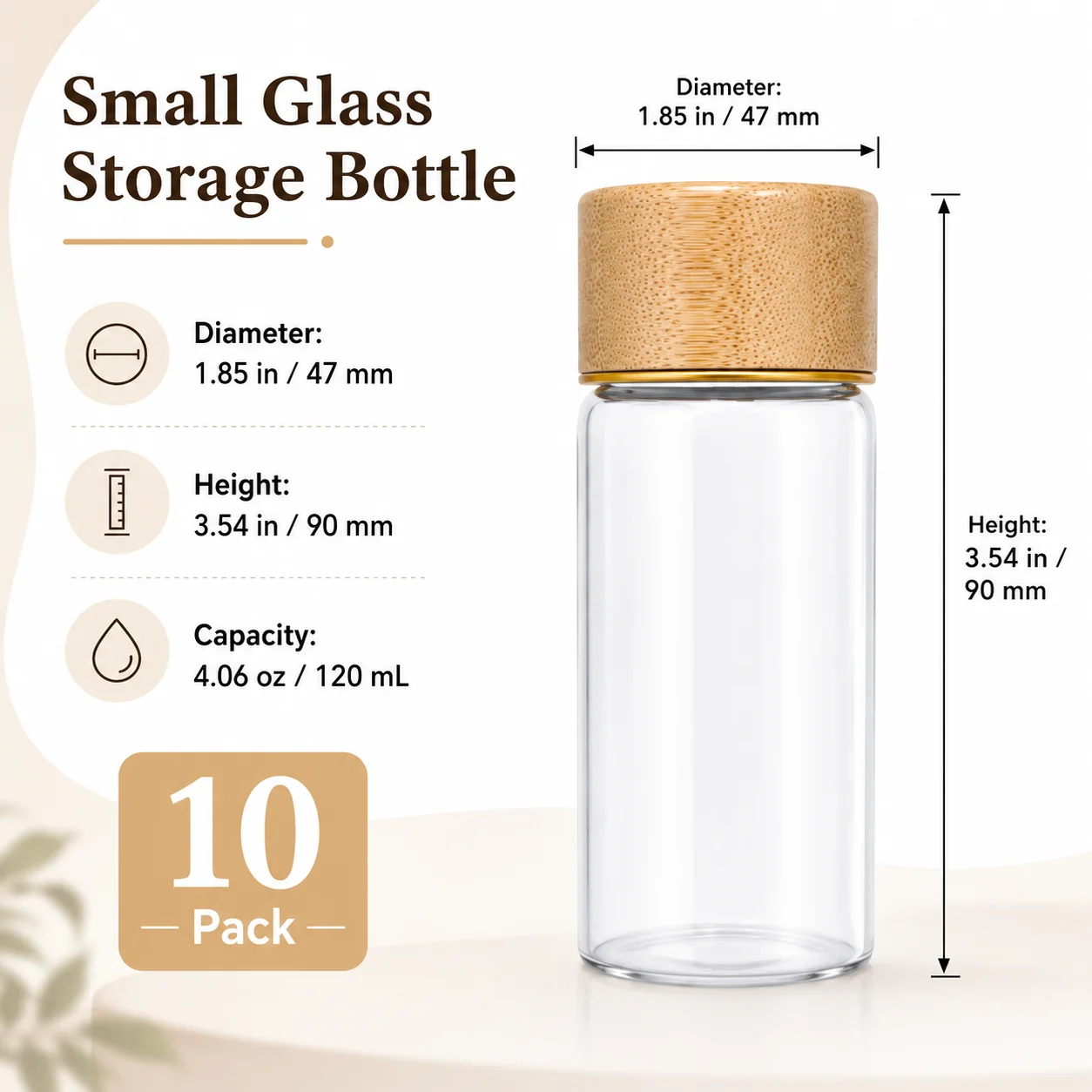 10 Pack Small Glass Storage Bo - Bath Salts Jar ulasan dan harga