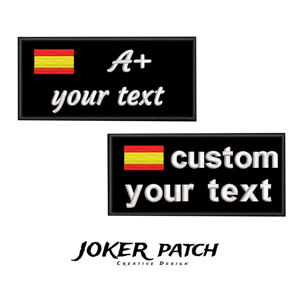 رقعة مخصصة لاسم العلم مع دعامة خطافية ، نص شخصي ، سطرين من النص ، قبعة ملابس وحزمة ظهر