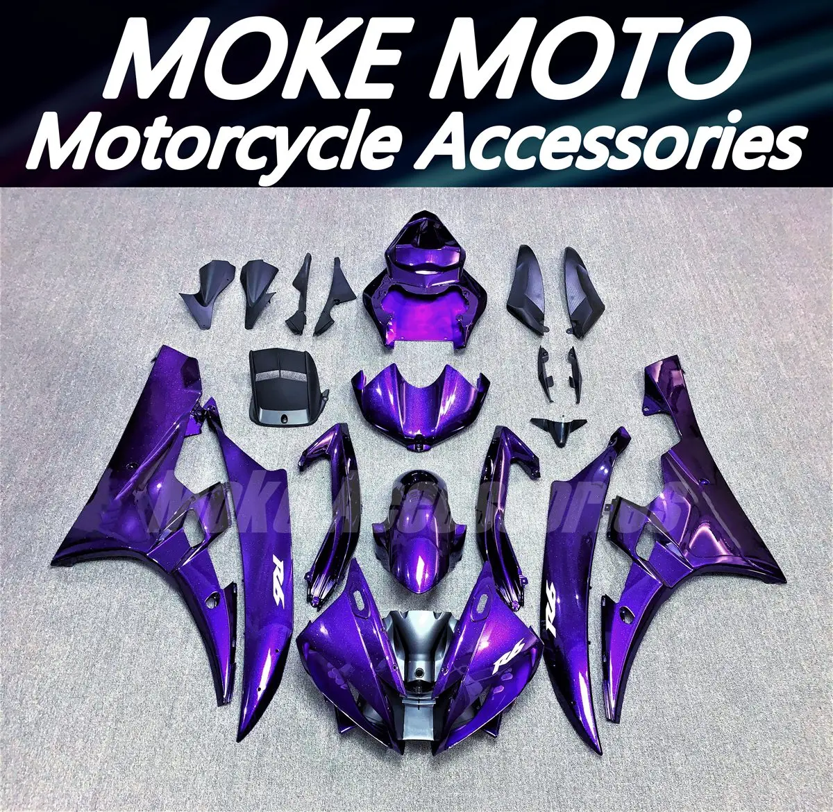 Motorcycle Fairings Kit Fit For Yzf-R6 2006-2007 Bodywork Set Galaxy Shine Bright Purple 2